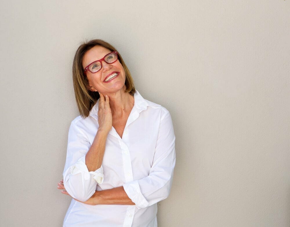 Woman smiling