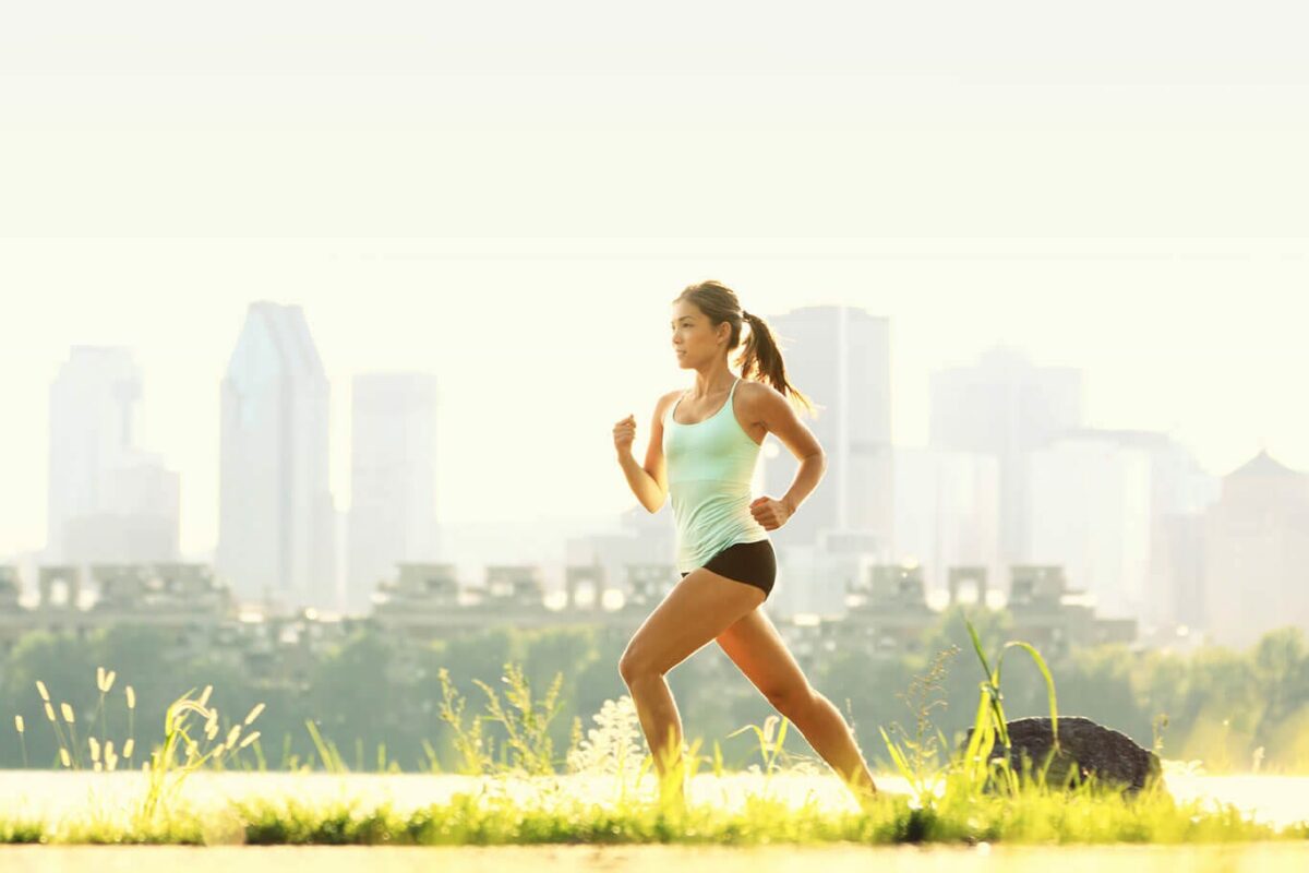 collagen for muscles -Woman running summer
